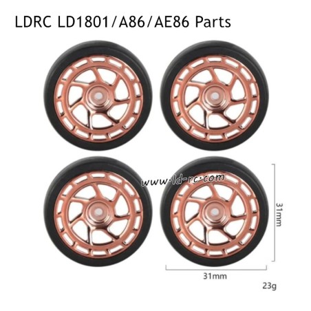 LDRC LD1801 RC Drift Car Parts Drift Tires Champagne Gold