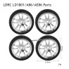 LDRC LD1801 RC Drift Car Parts Wheel with Plastic Hub Silver