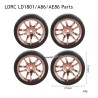 LDRC LD1801 RC Drift Car Parts Wheel with Plastic Hub Champagne Gold