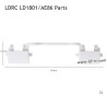 Flip Lamp (without Lamp) Spare Parts for LDRC LD1801/AE86 1/18 High Speed RC Drift Car
