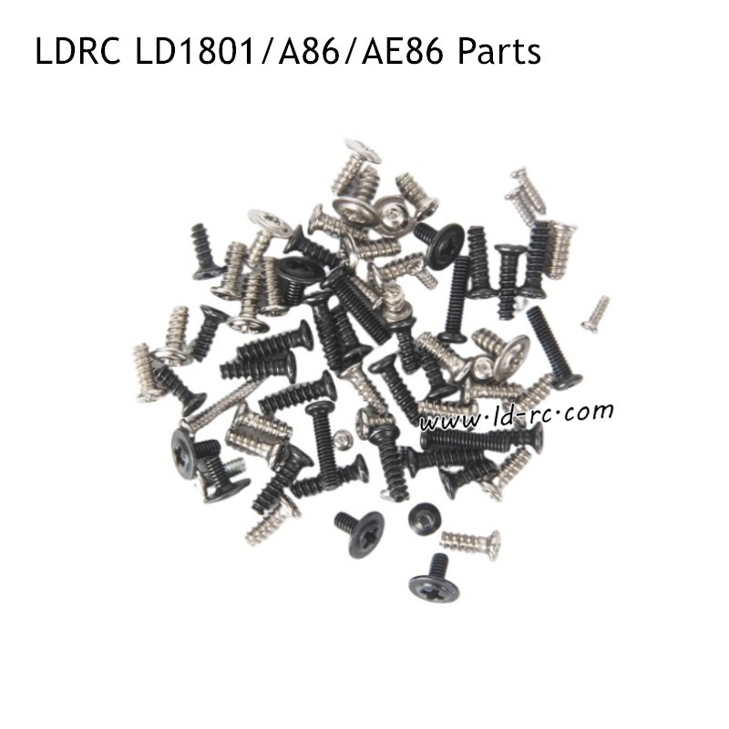 Full Body Screw Kit LA0022 Spare Parts for LDRC LD1801 1/18 High Speed RC Drift Car