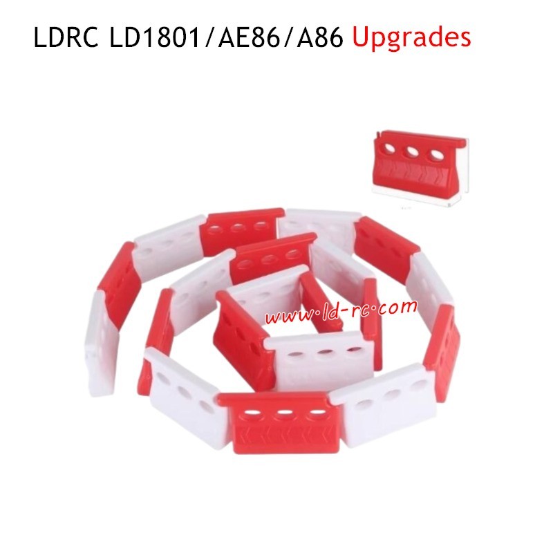 Upgrade Parts Railings Red for LDRC LD1801 RC Drift Car