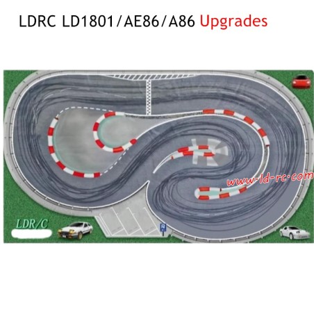 Upgrade Parts Drift Map for LDRC LD1801 High Speed RC Drift Car