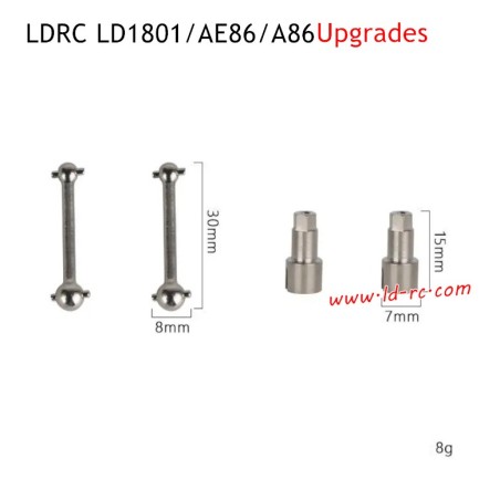 Metal Drive Shafts Upgrade Parts for LDRC LD1801 RC Drift Car