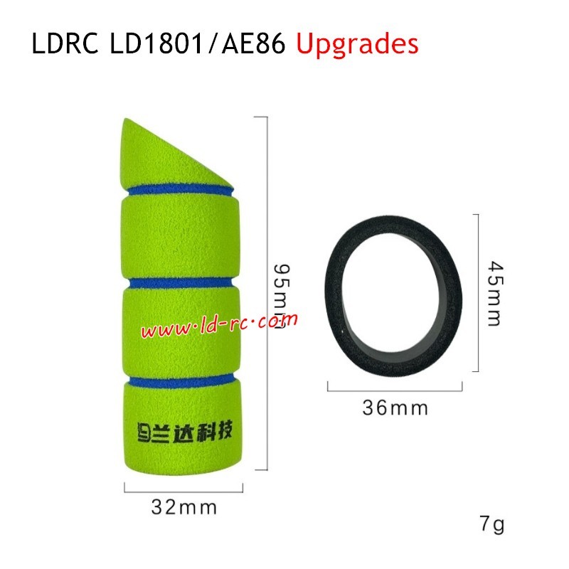 Transmitter Hand Wheel Cover and Handle Cover Upgrade Parts  for LDRC LD1801/AE86 RC Car