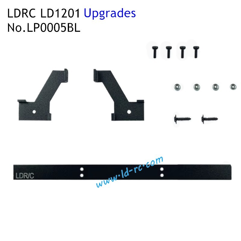 LDRC LD1201 Upgrade Parts Black Metal Rear Bumper LP0005BL LDRC LD1201 Upgrade Parts Black Metal Rear Bumper LP0005BL