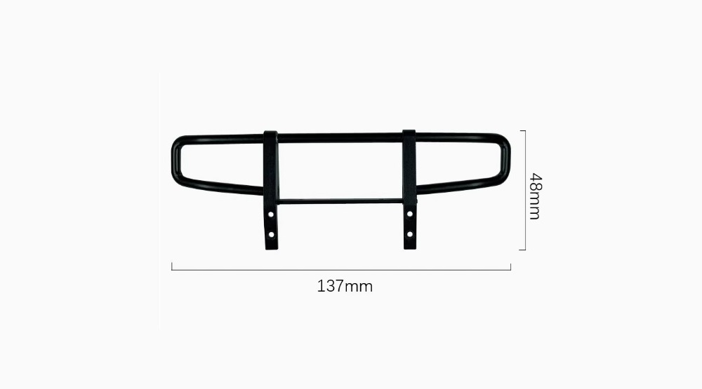LP0004BL LDRC LD1201 Uprgade Parts Metal Front Upper Bumpers Dimension Overview