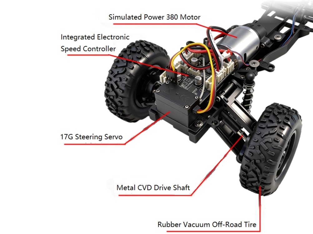 LDRC LD1297 RC-Car Inside Overview