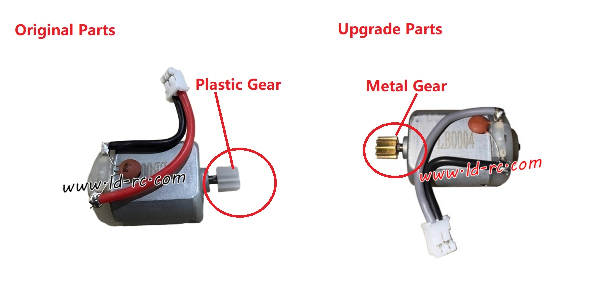 LDRC LD2802 Original Parts and Upgrade Parts Comparision