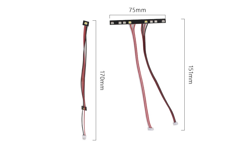 Front and Rear Light Board LA0053 for LDRC LD1803/NSX High Speed Drift RC Truck